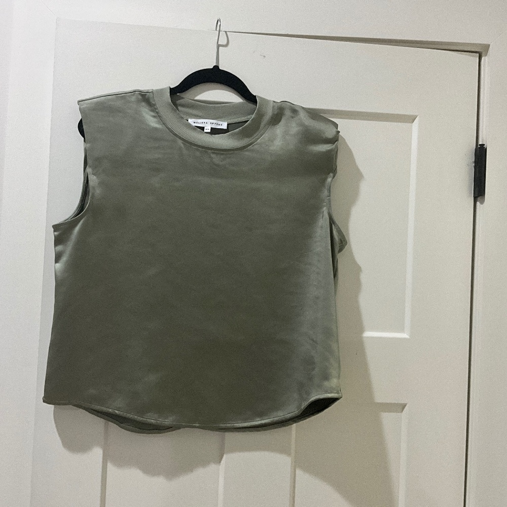 Melissa Nepton Green Silk Top